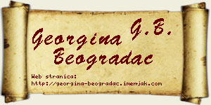 Georgina Beogradac vizit kartica